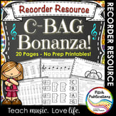 Recorder Bonanza: Worksheets to Practice CBAG Digital Resources